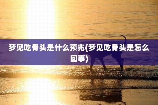 梦见吃骨头是什么预兆(梦见吃骨头是怎么回事)