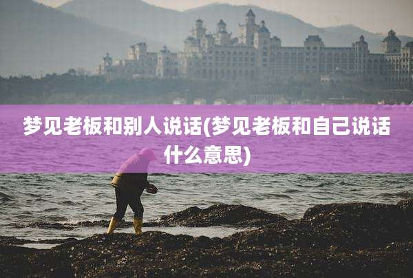 梦见老板和别人说话(梦见老板和自己说话什么意思)
