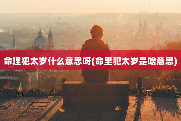 命理犯太岁什么意思呀(命里犯太岁是啥意思)