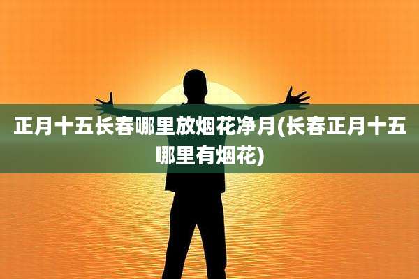 正月十五长春哪里放烟花净月(长春正月十五哪里有烟花)