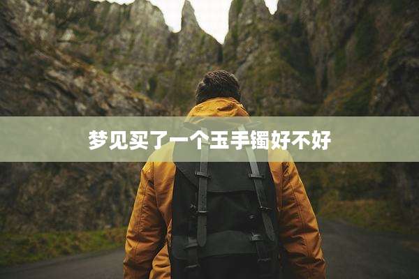 梦见买了一个玉手镯好不好