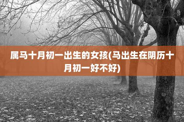 属马十月初一出生的女孩(马出生在阴历十月初一好不好)