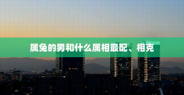 属兔的男和什么属相最配、相克