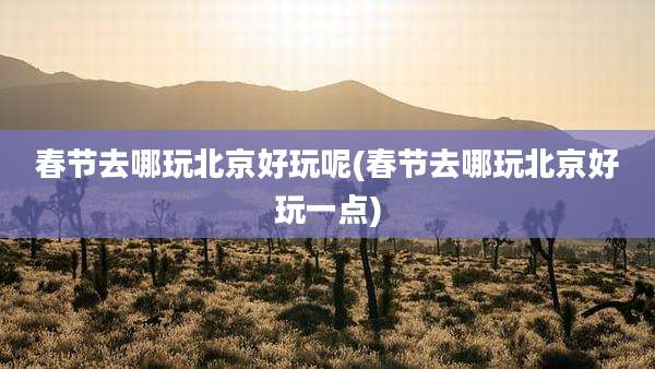 春节去哪玩北京好玩呢(春节去哪玩北京好玩一点)