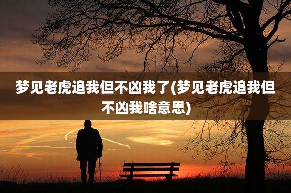 梦见老虎追我但不凶我了(梦见老虎追我但不凶我啥意思)