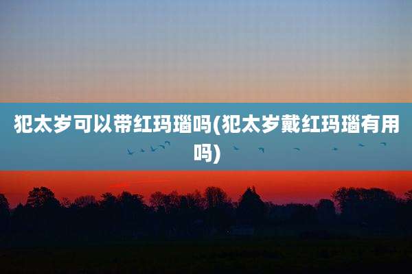 犯太岁可以带红玛瑙吗(犯太岁戴红玛瑙有用吗)