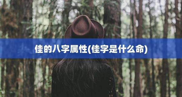 佳的八字属性(佳字是什么命)