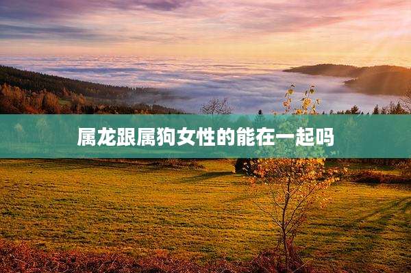 属龙跟属狗女性的能在一起吗