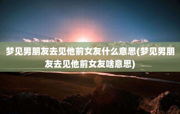 梦见男朋友去见他前女友什么意思(梦见男朋友去见他前女友啥意思)
