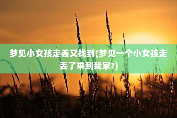 梦见小女孩走丢又找到(梦见一个小女孩走丢了来到我家?)