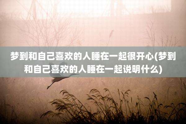 梦到和自己喜欢的人睡在一起很开心(梦到和自己喜欢的人睡在一起说明什么)