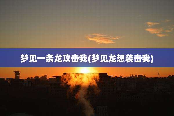 梦见一条龙攻击我(梦见龙想袭击我)