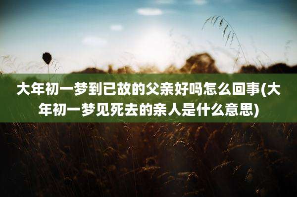 大年初一梦到已故的父亲好吗怎么回事(大年初一梦见死去的亲人是什么意思)