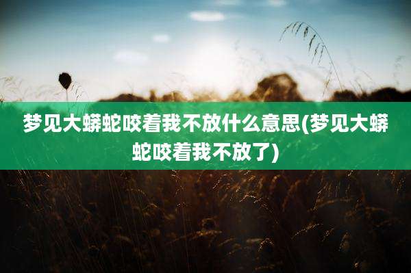 梦见大蟒蛇咬着我不放什么意思(梦见大蟒蛇咬着我不放了)