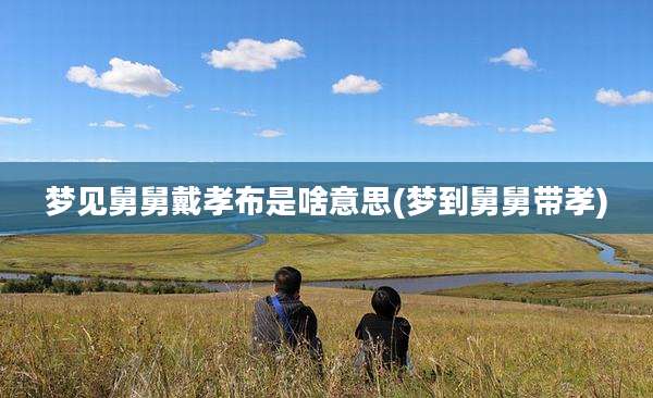 梦见舅舅戴孝布是啥意思(梦到舅舅带孝)