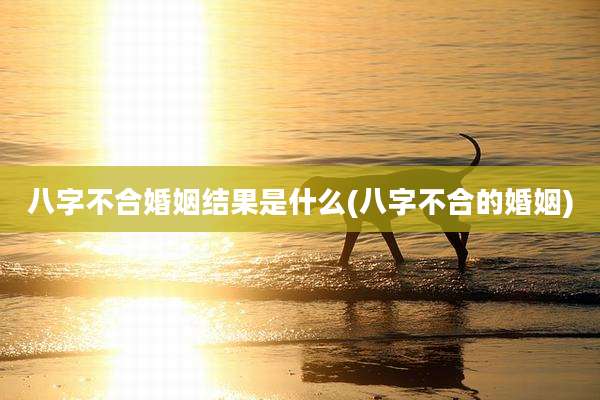 八字不合婚姻结果是什么(八字不合的婚姻)