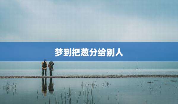梦到把葱分给别人