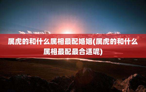 属虎的和什么属相最配婚姻(属虎的和什么属相最配最合适呢)