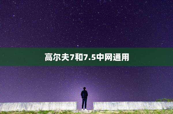 高尔夫7和7.5中网通用