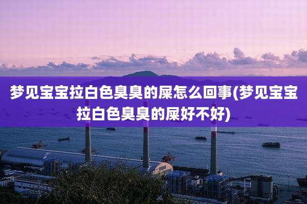 梦见宝宝拉白色臭臭的屎怎么回事(梦见宝宝拉白色臭臭的屎好不好)