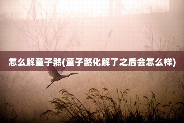 怎么解童子煞(童子煞化解了之后会怎么样)