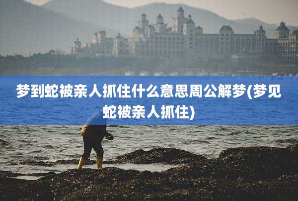 梦到蛇被亲人抓住什么意思周公解梦(梦见蛇被亲人抓住)