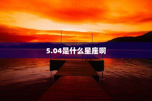5.04是什么星座啊