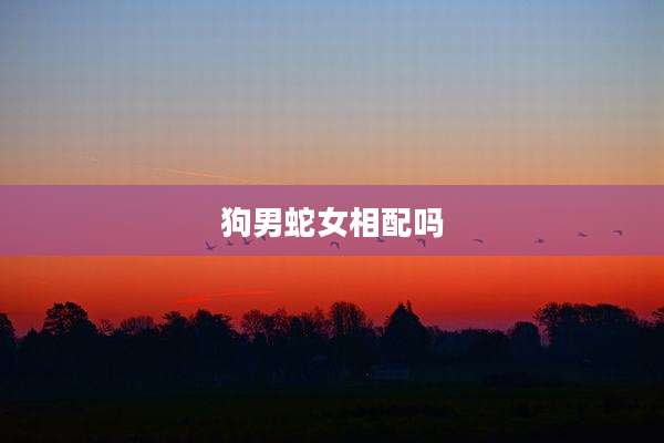 狗男蛇女相配吗