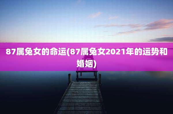 87属兔女的命运(87属兔女2021年的运势和婚姻)