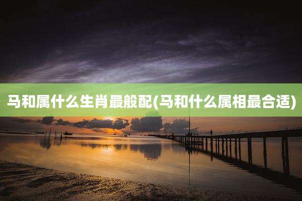 马和属什么生肖最般配(马和什么属相最合适)
