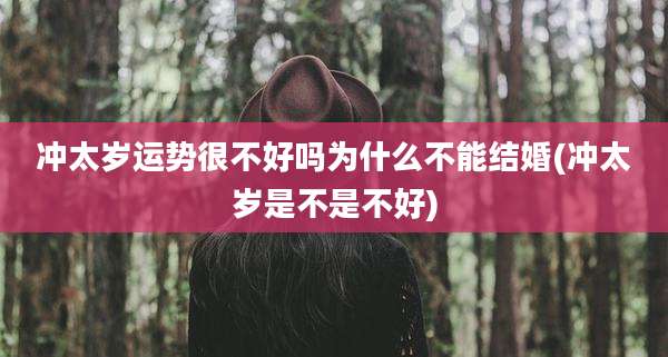冲太岁运势很不好吗为什么不能结婚(冲太岁是不是不好)