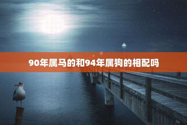 90年属马的和94年属狗的相配吗