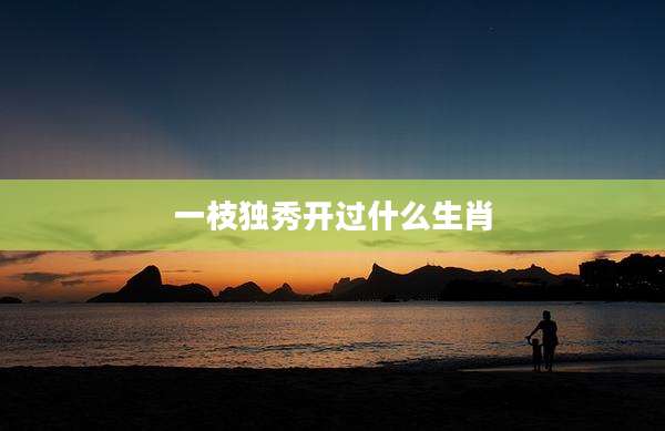 一枝独秀开过什么生肖