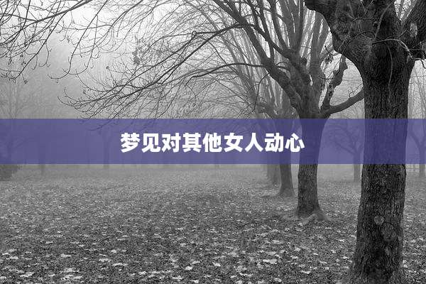 梦见对其他女人动心
