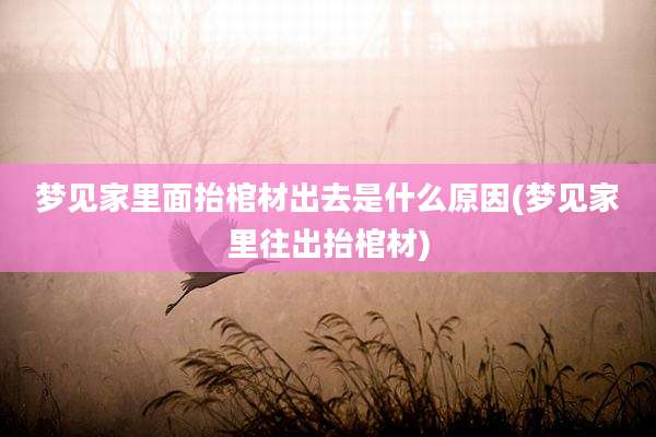梦见家里面抬棺材出去是什么原因(梦见家里往出抬棺材)