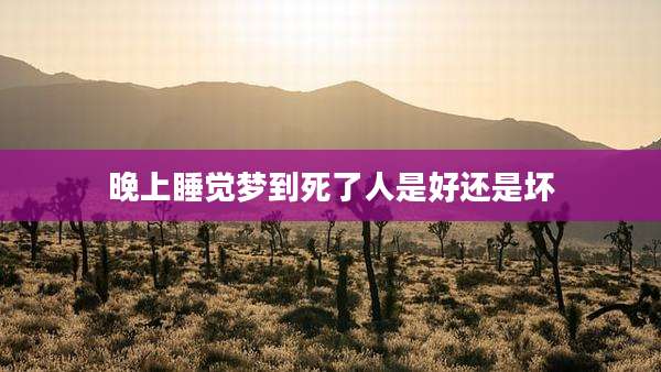 晚上睡觉梦到死了人是好还是坏