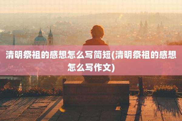 清明祭祖的感想怎么写简短(清明祭祖的感想怎么写作文)