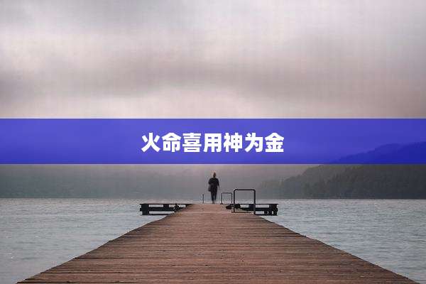 火命喜用神为金