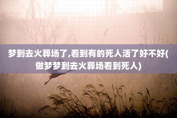 梦到去火葬场了,看到有的死人活了好不好(做梦梦到去火葬场看到死人)