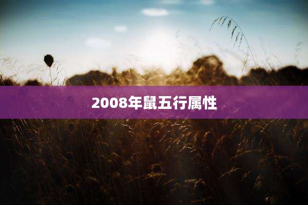 2008年鼠五行属性