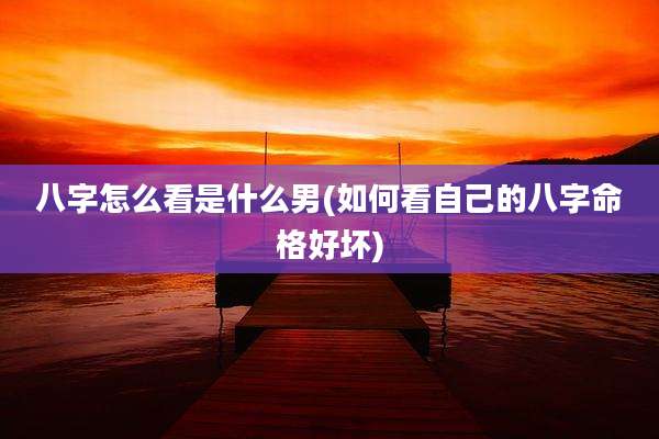 八字怎么看是什么男(如何看自己的八字命格好坏)