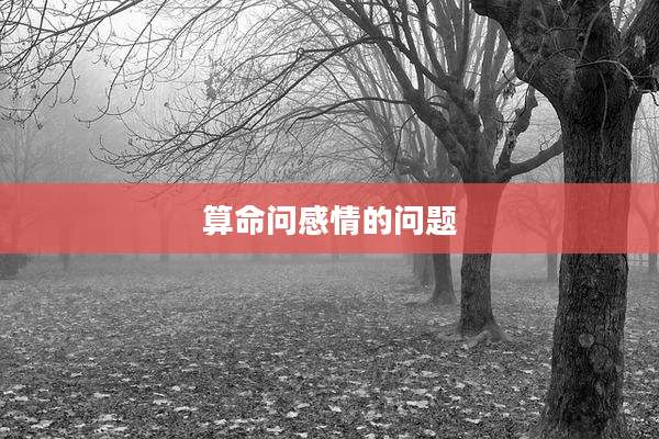 算命问感情的问题