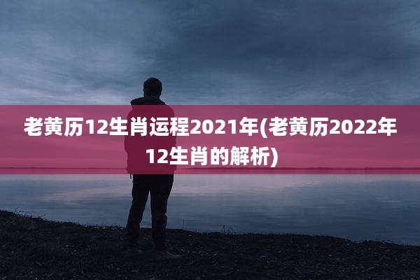 老黄历12生肖运程2021年(老黄历2022年12生肖的解析)