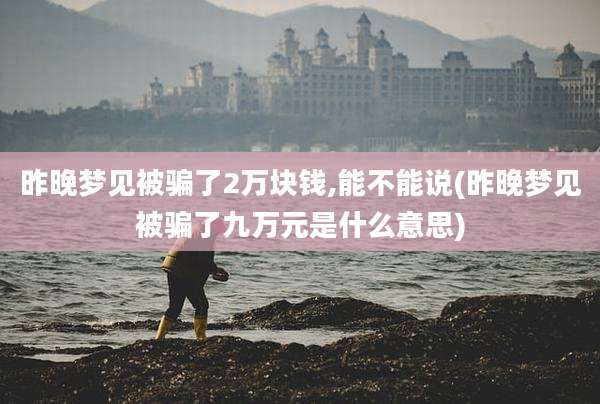 昨晚梦见被骗了2万块钱,能不能说(昨晚梦见被骗了九万元是什么意思)