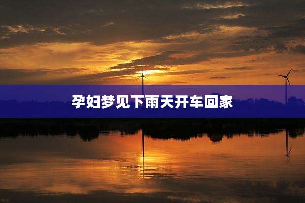 孕妇梦见下雨天开车回家
