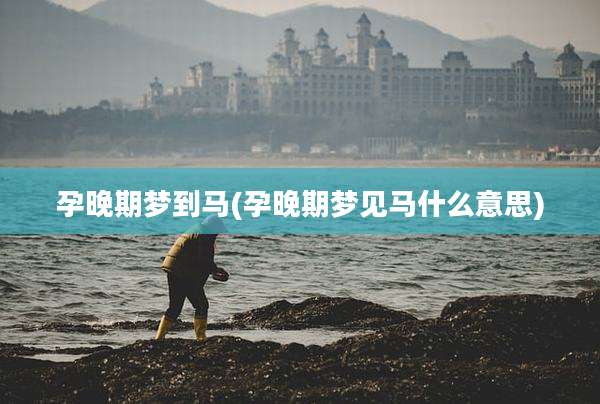孕晚期梦到马(孕晚期梦见马什么意思)