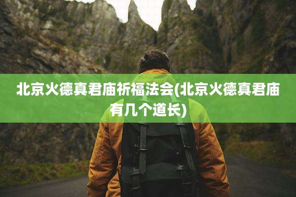 北京火德真君庙祈福法会(北京火德真君庙有几个道长)