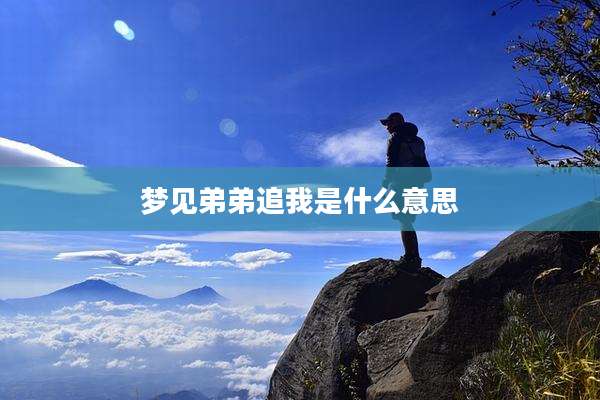 梦见弟弟追我是什么意思