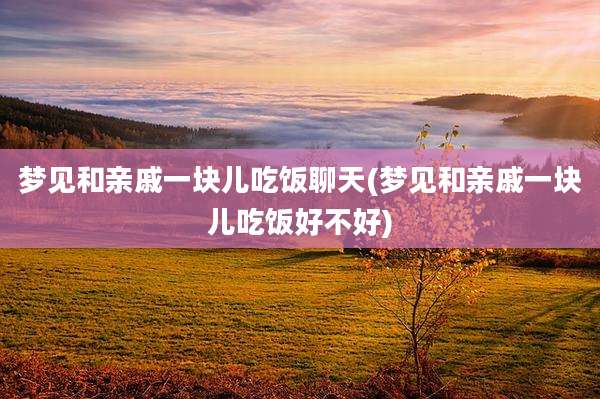 梦见和亲戚一块儿吃饭聊天(梦见和亲戚一块儿吃饭好不好)