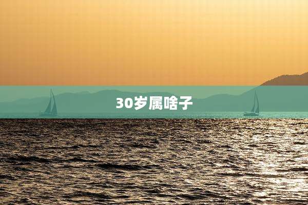 30岁属啥子